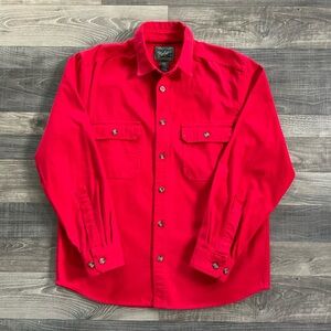 Woolrich Expedition Chamois Flannel Shirt Men’s MEDIUM Red Heavyweight 6110